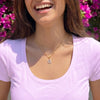 Dainty D - Lab Diamond Alphabet Pendant