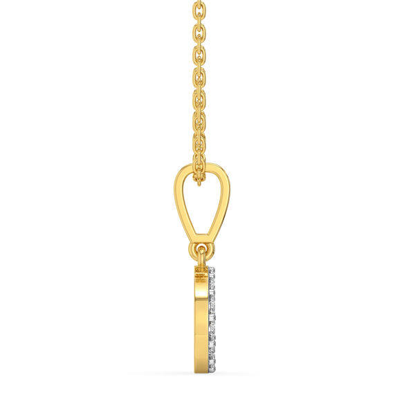 Evermore E - Lab Grown Diamond Alphabet Pendant for Women - Lukson