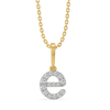 Lukson Evermore E - Lab Grown Diamond Alphabet Pendant