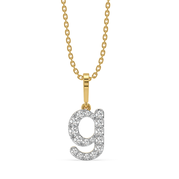 Lukson Glow-Up G - Lab Grown Diamond Alphabet Pendant