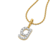 Lukson Glow-Up G - Lab Grown Diamond Alphabet Pendant in India