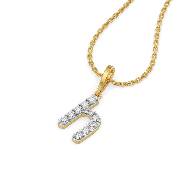 Lukson Hey There H - Lab Grown Diamond Alphabet Pendant Online