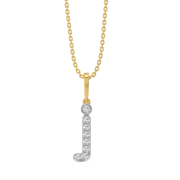 Lukson Jolly J - Lab Grown Diamond Alphabet Pendant