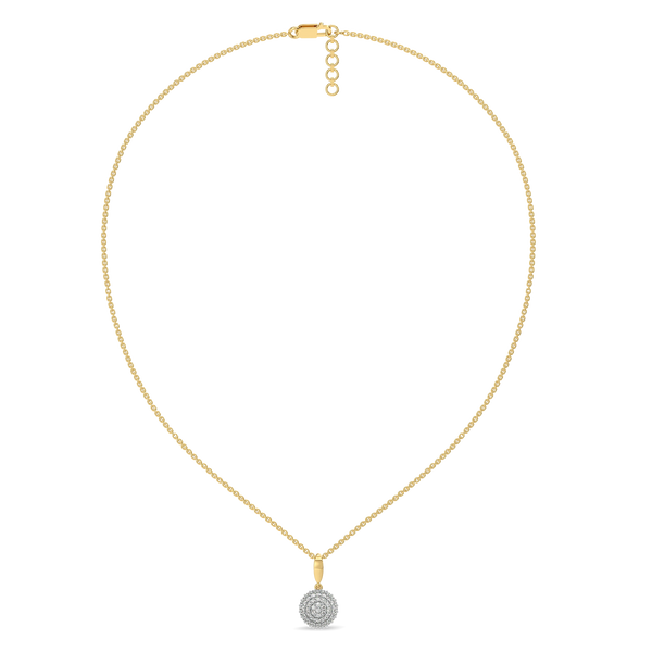 Golden Sphere - Lab Diamond Necklace