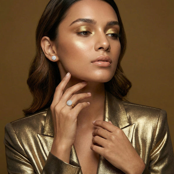 Golden Sphere - Lab Diamond Ring