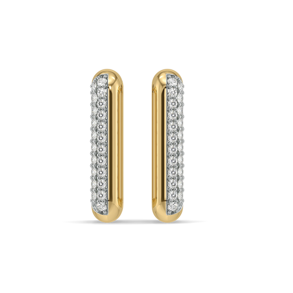 Bold Aura - Lab Diamond Huggie Earrings