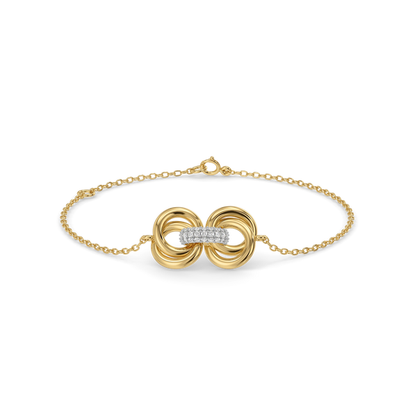Golden Knot - Lab Diamond Bracelet