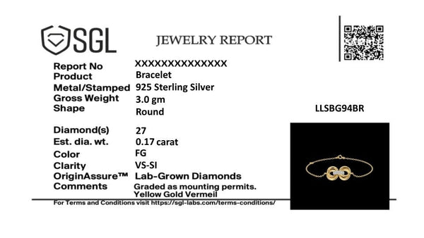 Golden Knot - Lab Diamond Bracelet