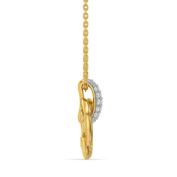 Golden Knot - Lab Diamond Pendant