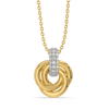 Golden Knot - Lab Diamond Pendant