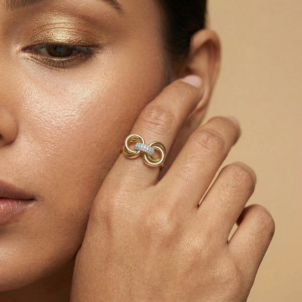 Golden Knot - Lab Diamond Rings