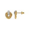 Golden Knot - Lab Diamond Earrings