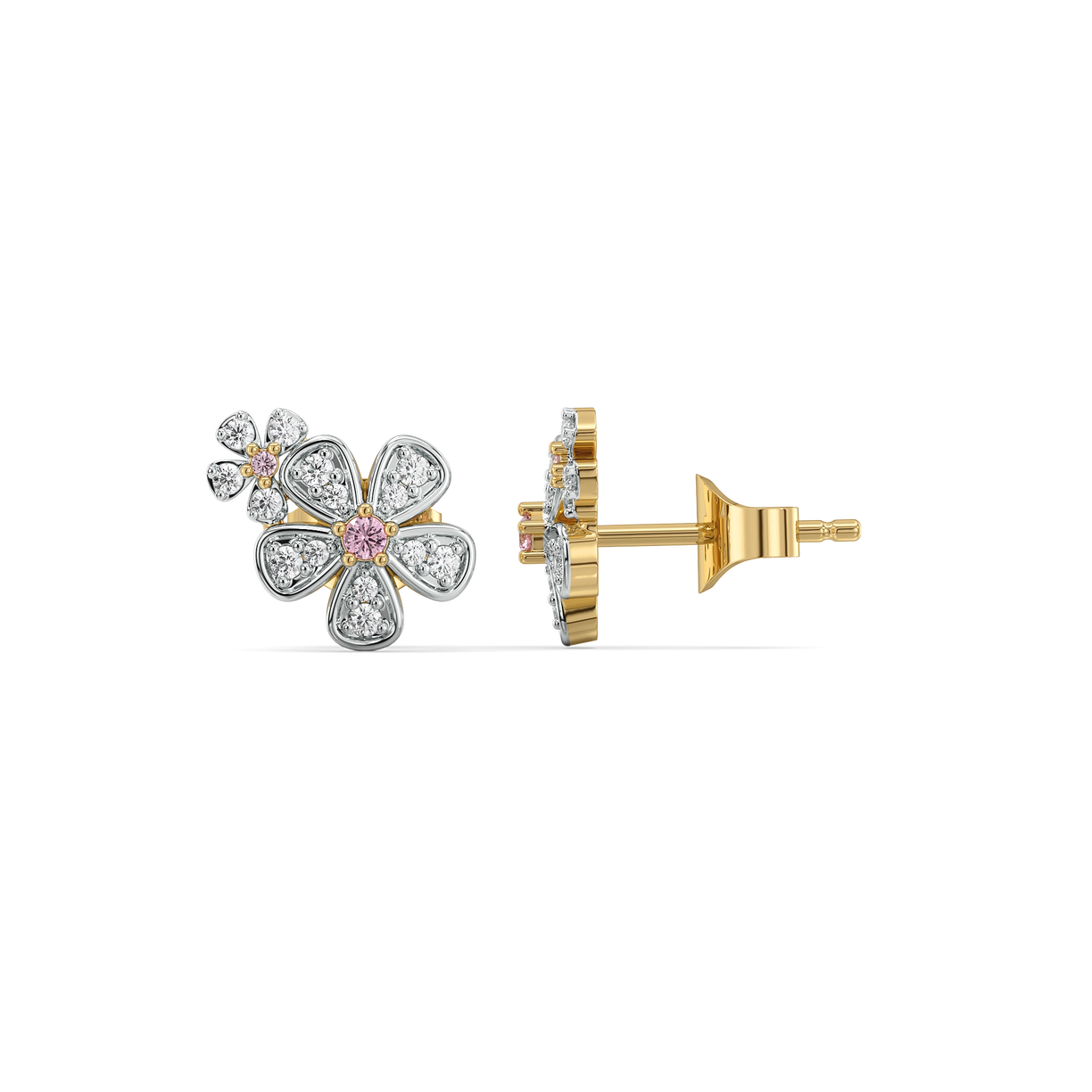 Rosy Garden - Lab Diamond Stud Earrings