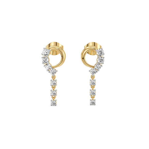 Twinkling Rain Lab Diamond Earrings | Lukson