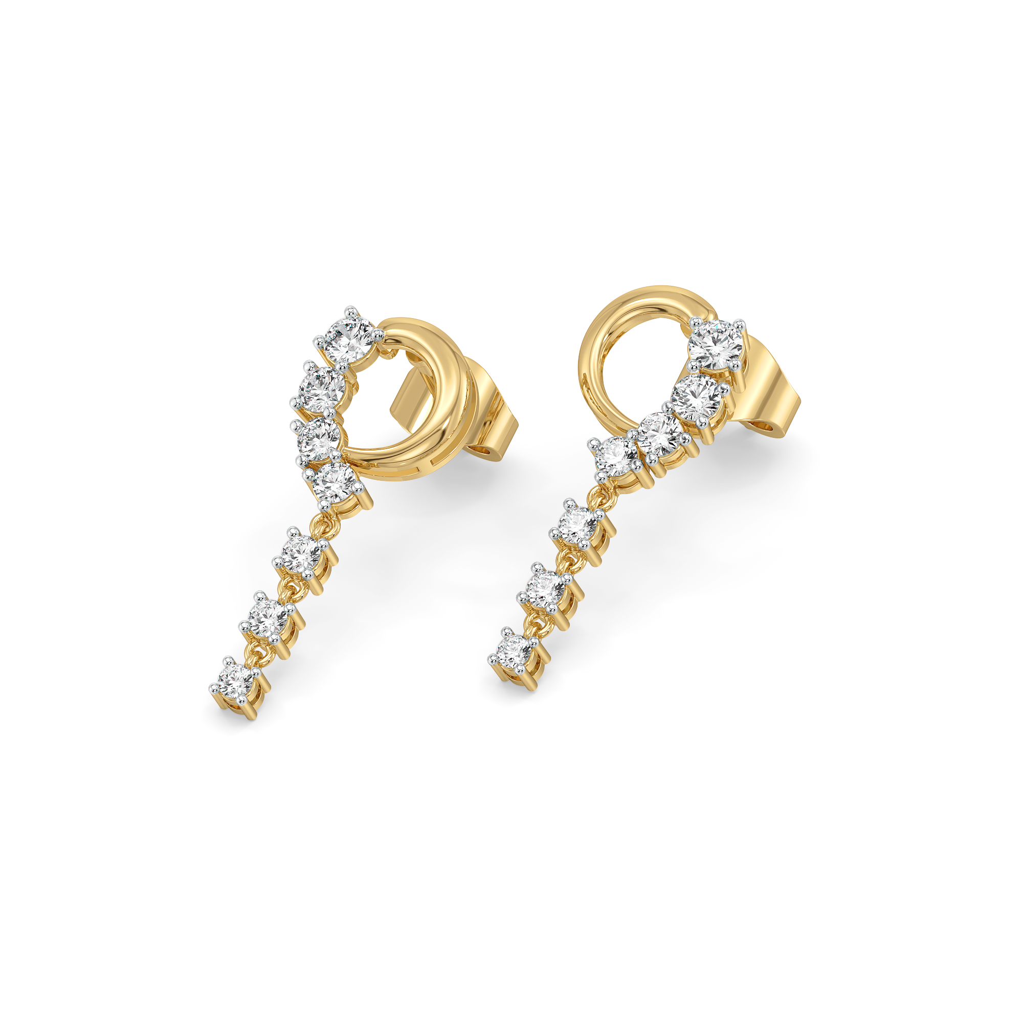 Twinkling Rain - Lab Diamond Earrings