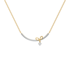 Ribboned Dreams - Lab Diamond Necklace
