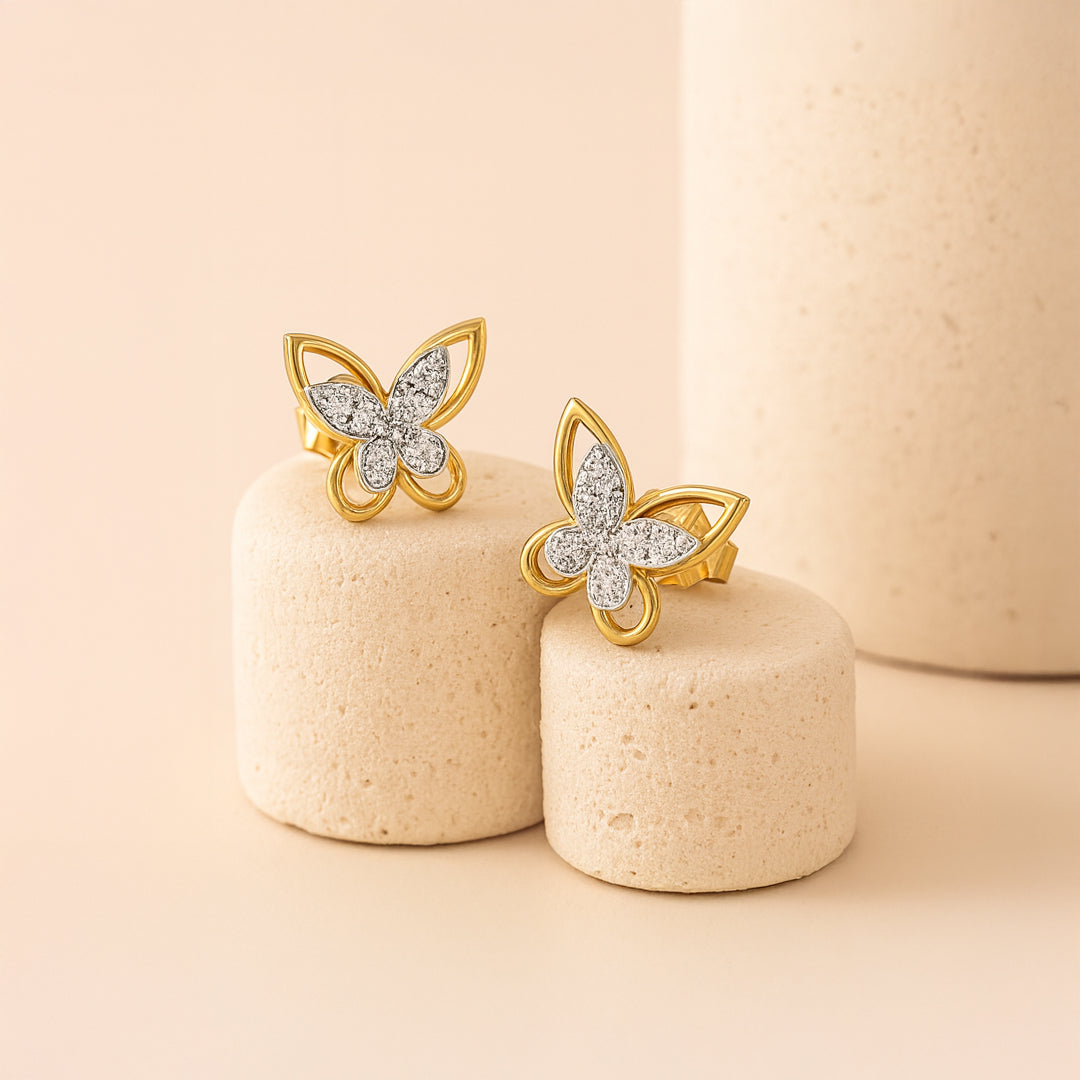 Flutterkiss Studs - Lab Diamond Earrings