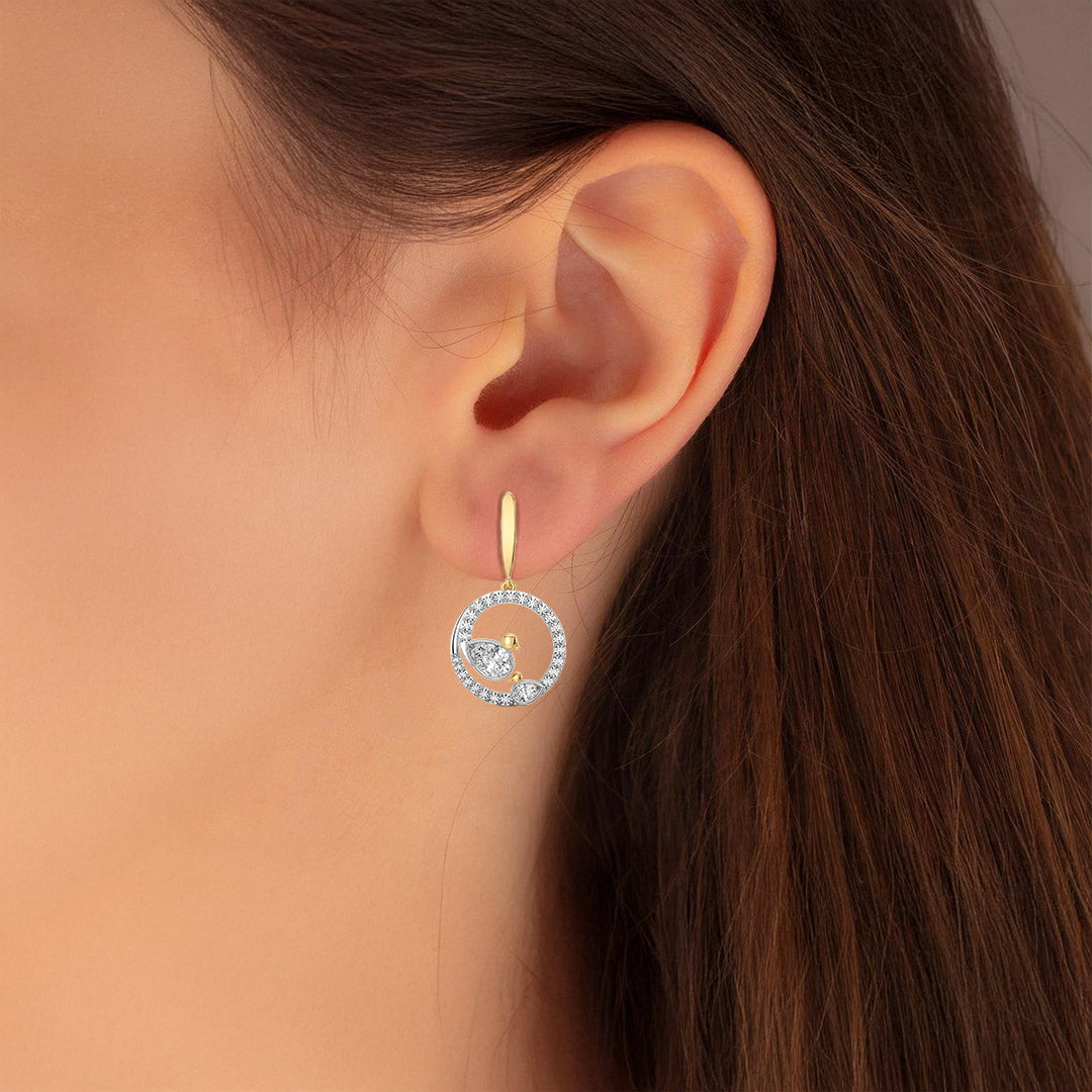 Nestled Bonds - Lab Diamond Drop Earrings