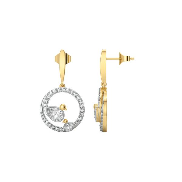 Lukson lab grown diamond bridal earrings