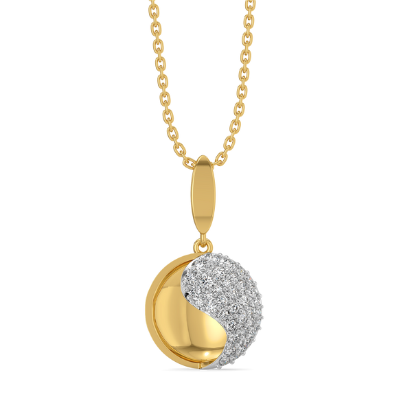 Lukson Yin Yang Lab Grown Diamond Pendant