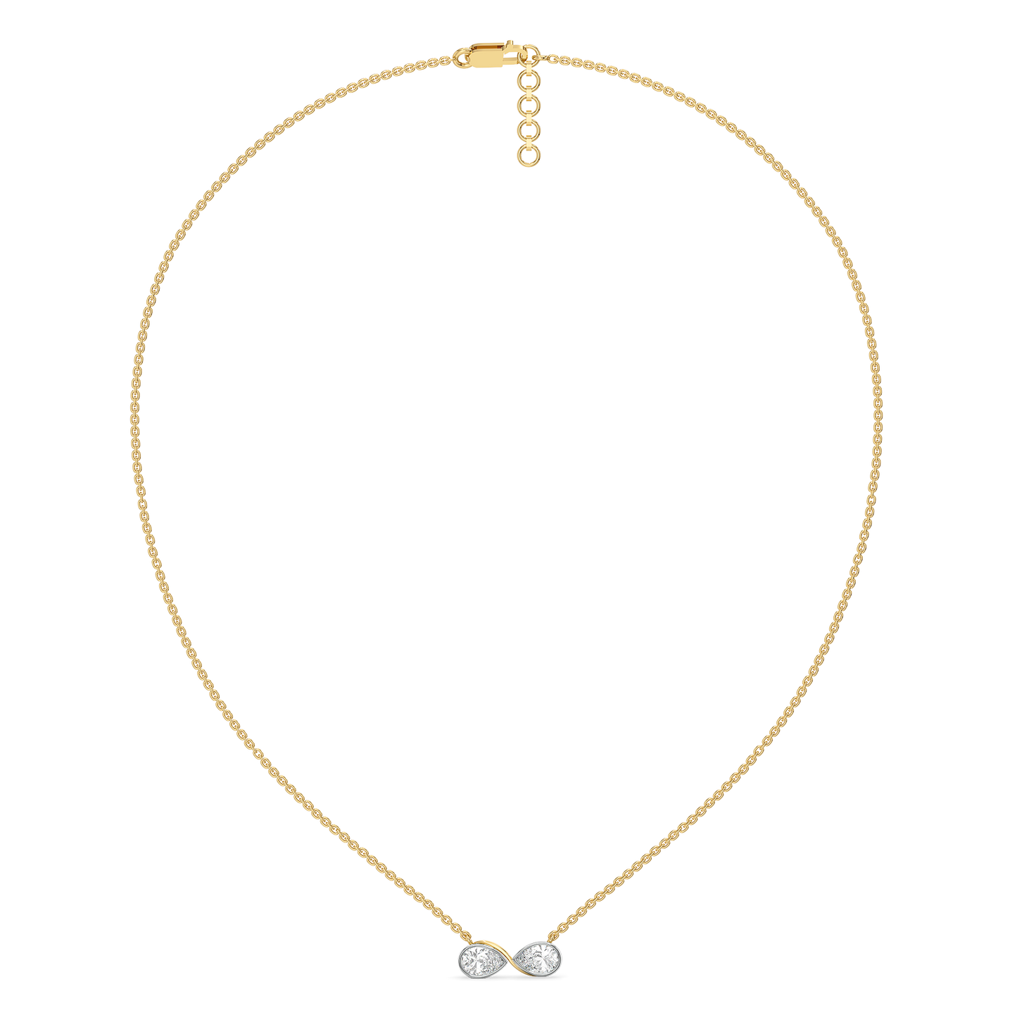 Infinity Pears - Lab Diamond Necklace