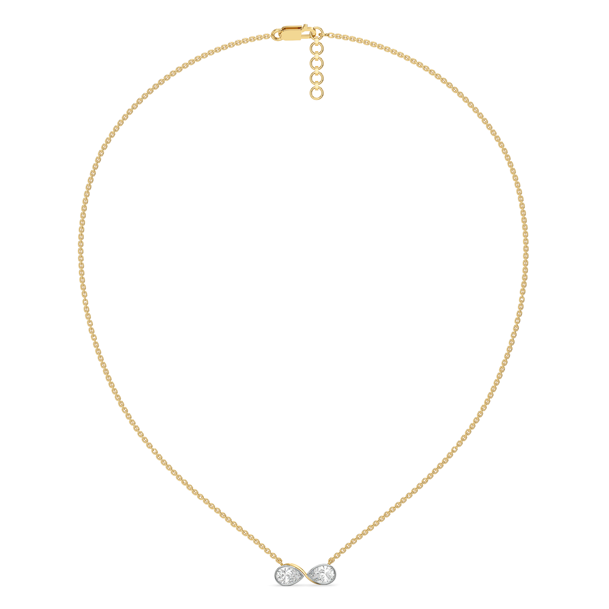 Infinity Pears - Lab Diamond Necklace
