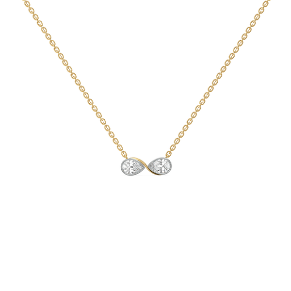 Infinity Pears - Lab Grown Diamond Necklace