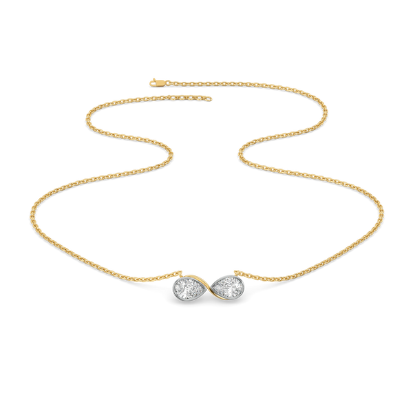 Infinity Pears - Lab Grown Diamond Necklace - Lukson