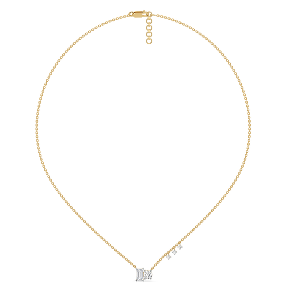 Lukson Baguette Brilliance Lab Grown Diamond Necklace Online