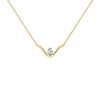 Lukson Elegant Oval Cut Pure Gold Lab Grown Diamond Necklace