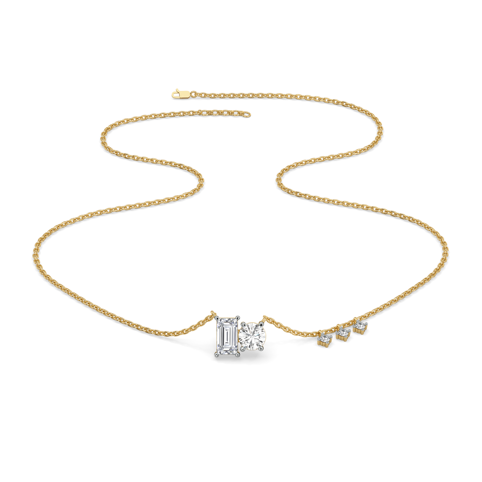 Baguette Brilliance - Lab Diamond Necklace