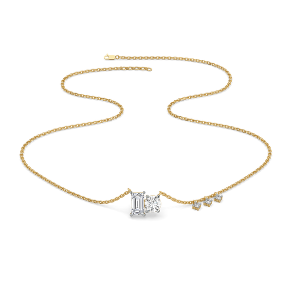 Baguette Brilliance Lab Grown Diamond Necklace for Women - Lukson