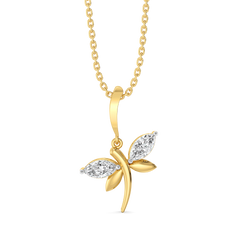 Dragonfly Dance - Lab Diamond Pendant