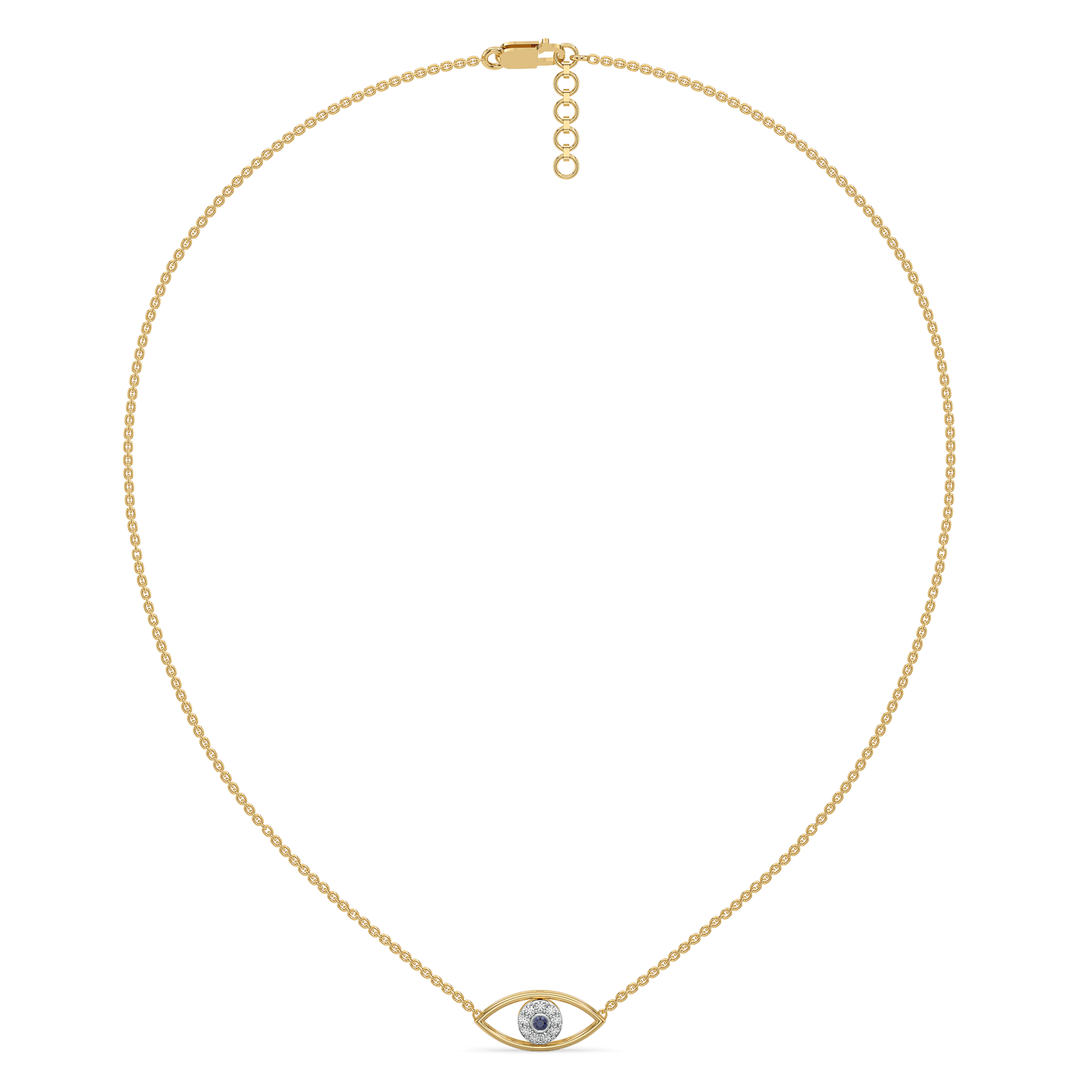 Evil Eye - Lab Diamond Necklace