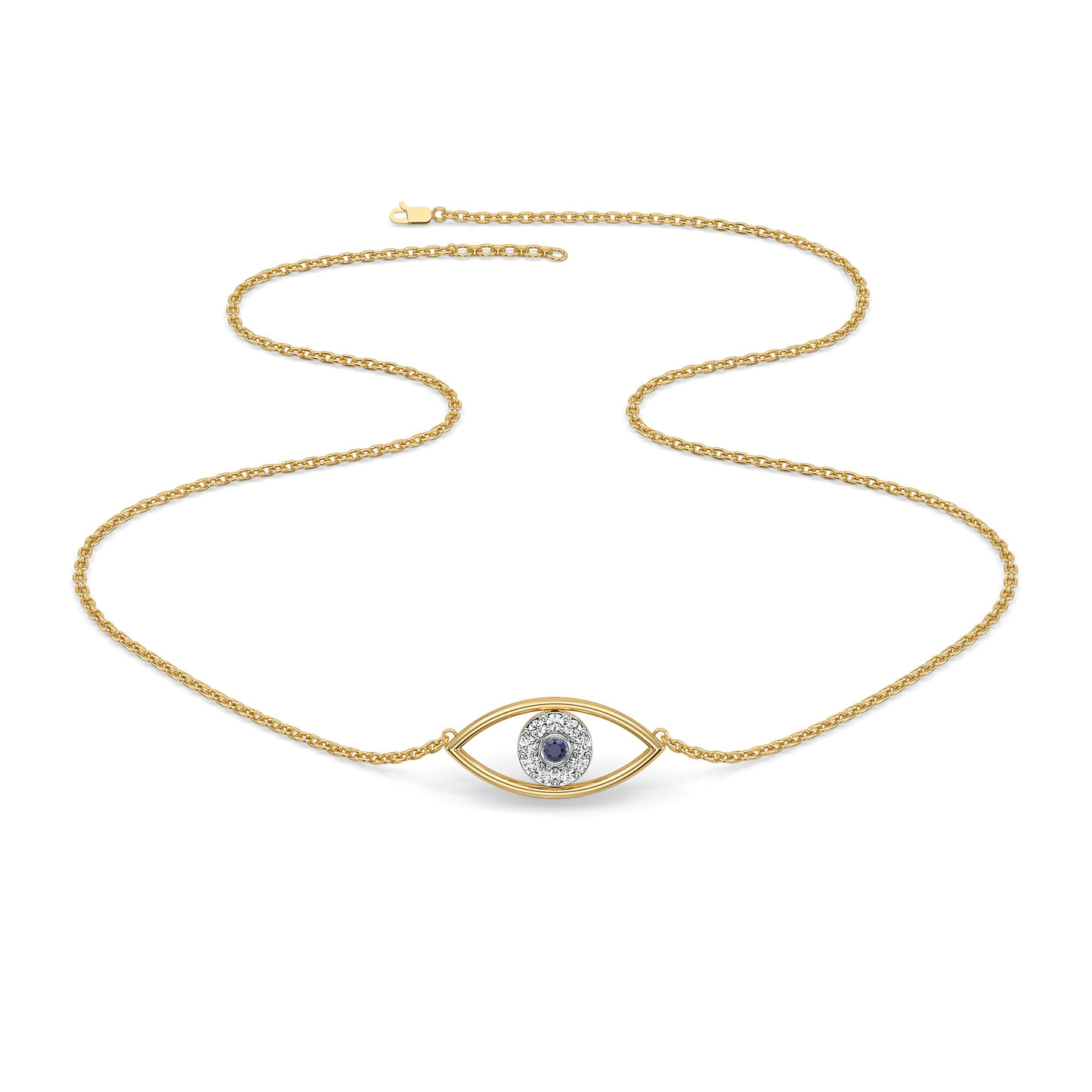Evil Eye - Lab Diamond Necklace