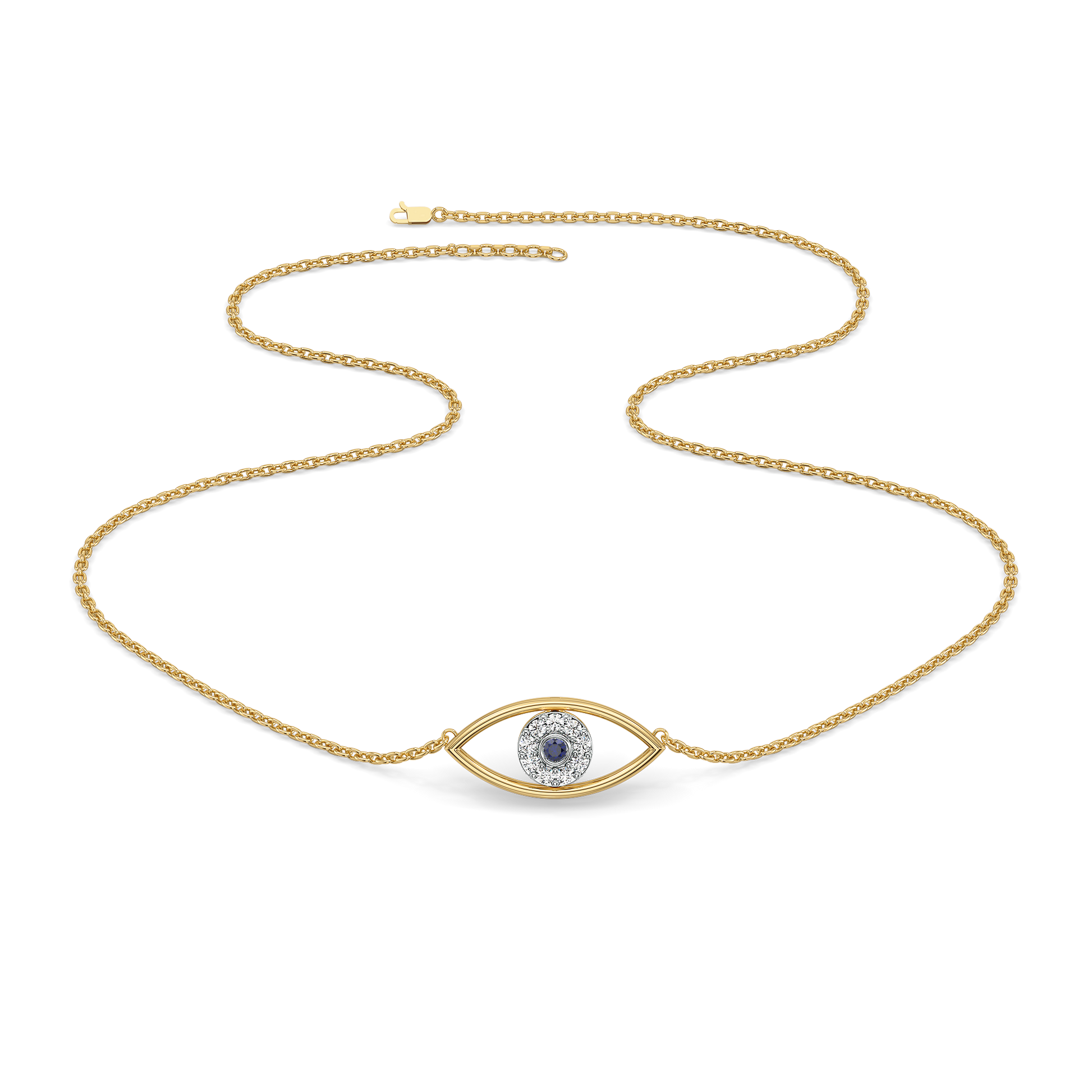 Evil Eye - Lab Diamond Necklace