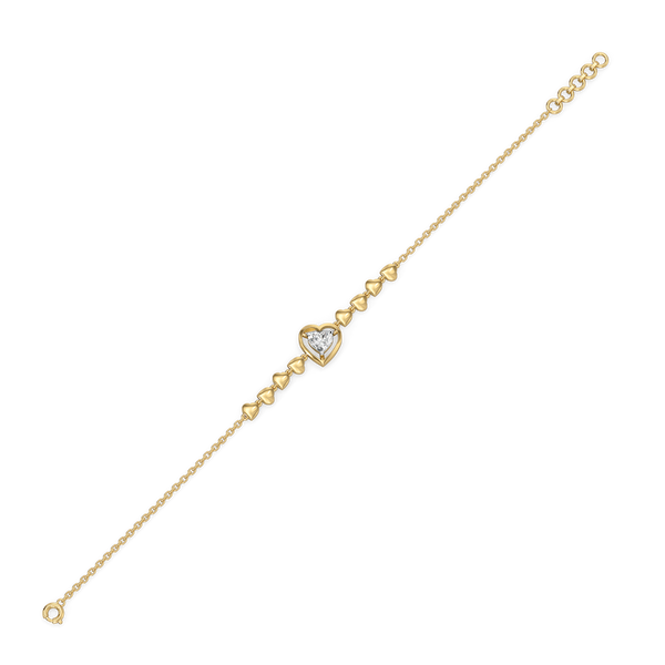 Dangling Hearts - Lab Grown Diamond Bracelet for Women - Lukson