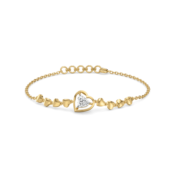Lukson Dangling Hearts - Lab Grown Diamond Bracelet