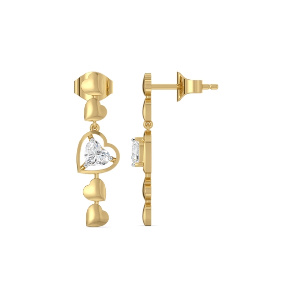 Lab grown diamond drop earrings by Lukson