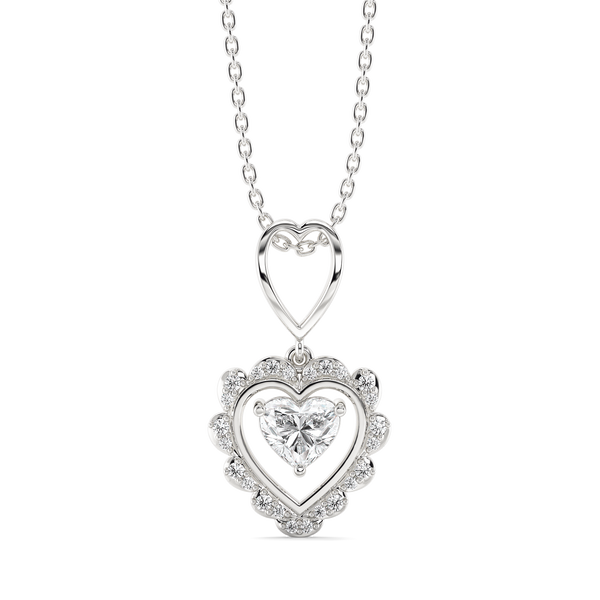 Antique Heart - Lab Grown Diamond Pendant