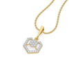 Hexagon Chic - Lab Diamond Pendant
