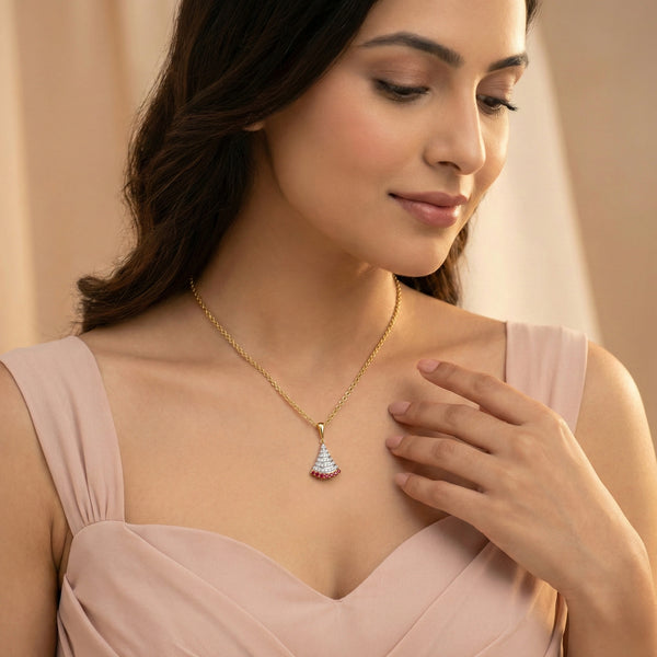 Radiant Ascent - Lab Diamond Ruby Pendant