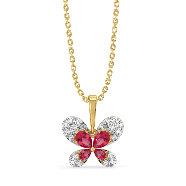 Everfly - Lab Diamond Ruby Pendant