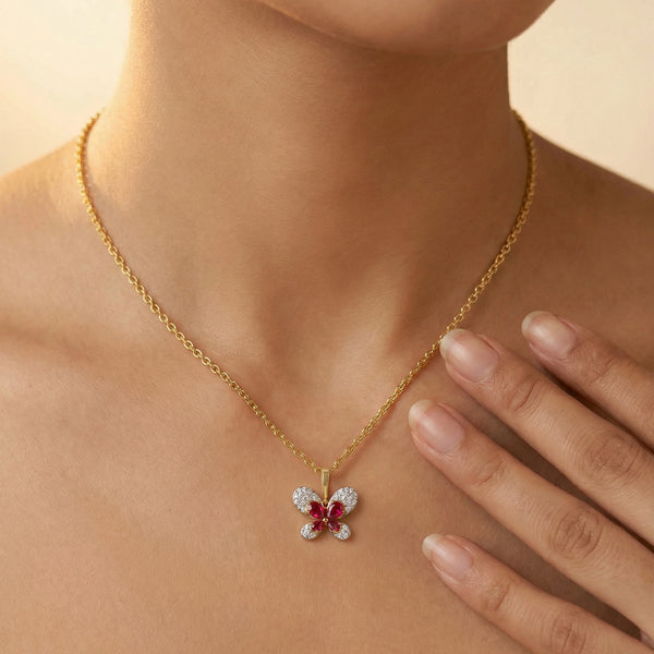 Everfly - Lab Diamond Ruby Pendant