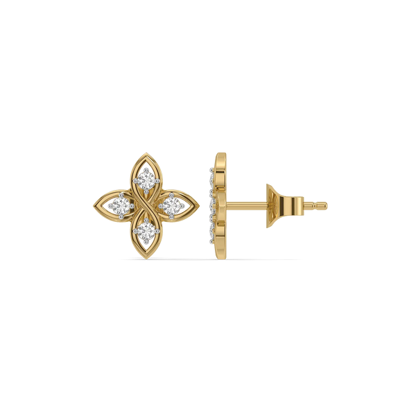 Clove Embrace - Lab Diamond Stud Earrings