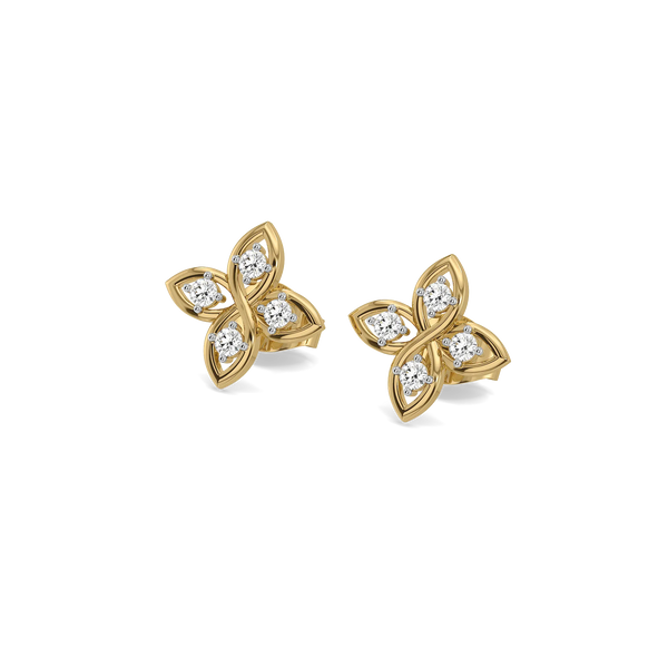 Clove Embrace - Lab Diamond Stud Earrings