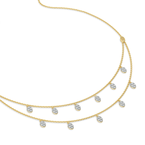 Dancing Details Lab Grown Diamond Necklace for Women - Lukson