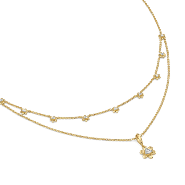 The Soft Petal - Lab Grown Diamond Necklace