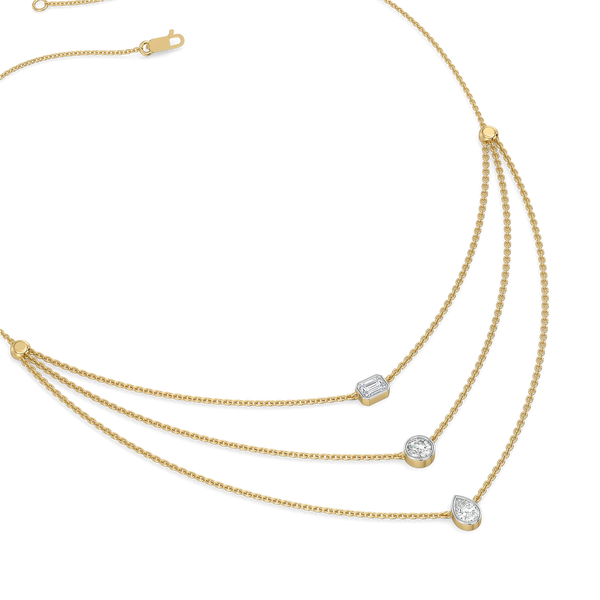 Layers of Light - Lab Grown Diamond Necklace - Lukson