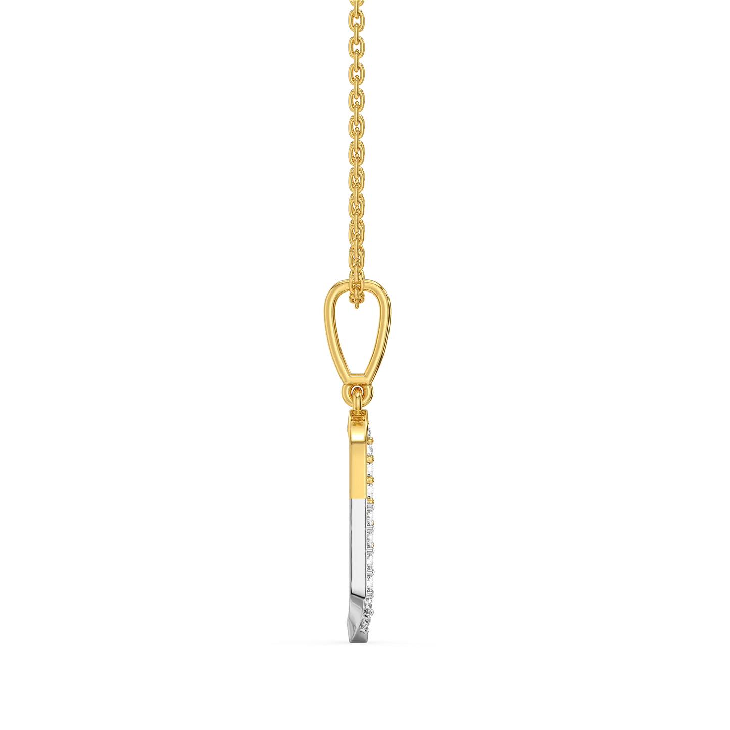Dual Flow - Lab Diamond Pendant